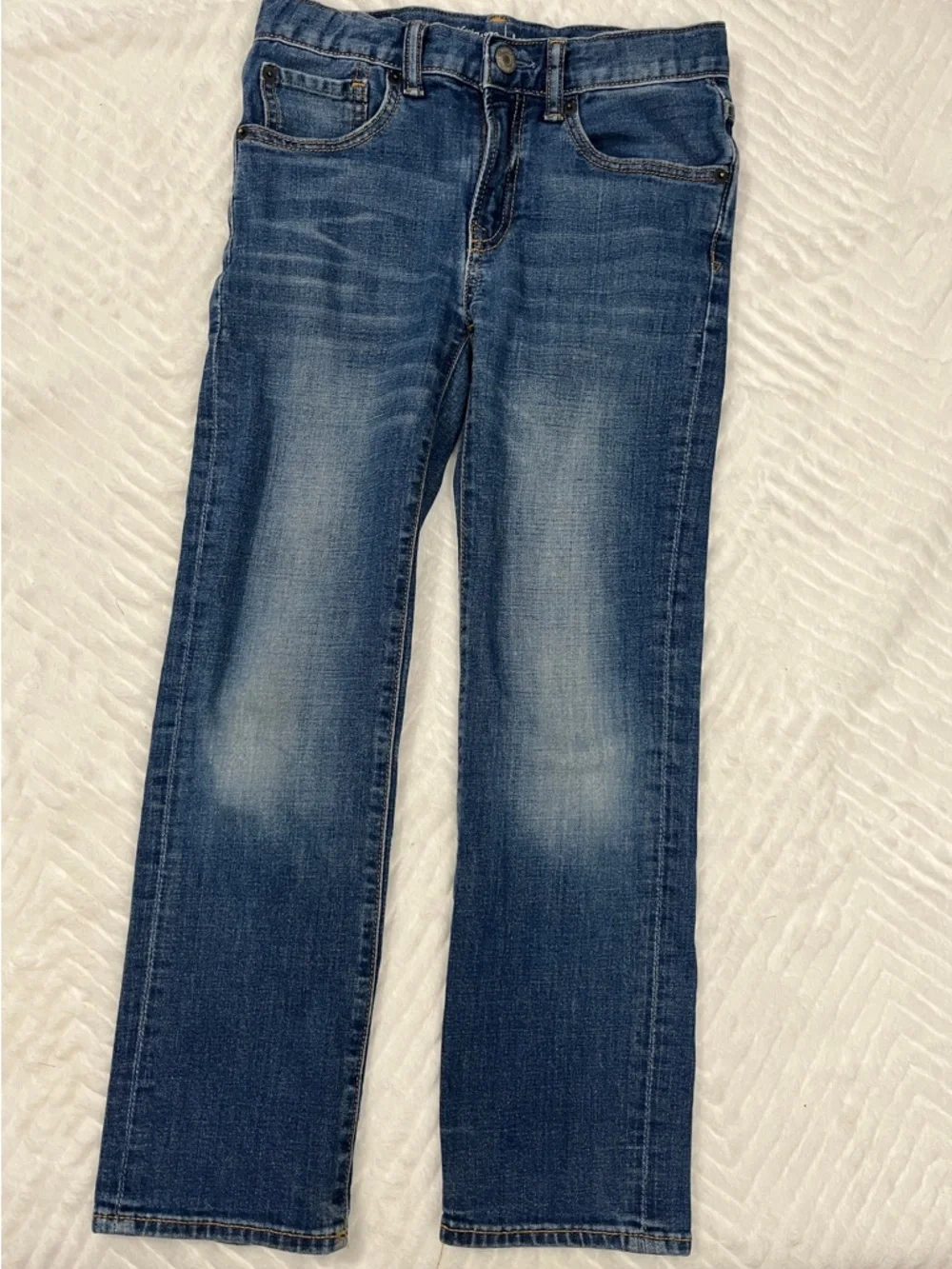 Girls‎ Gap Classic Midwash Blue Straight Jeans Size 8 slide closure